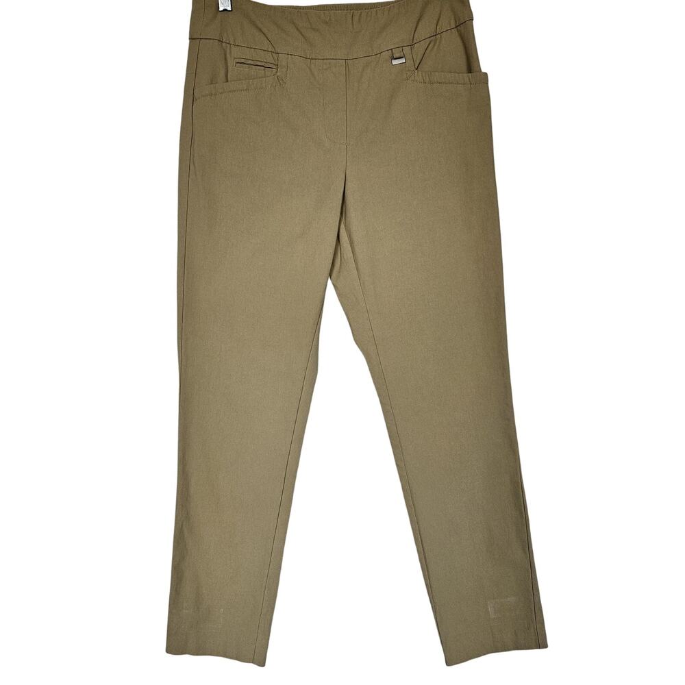 EPNY Medium Tan Bi-Stretch Pull On Pant Trouser Career Business Casual Neutral